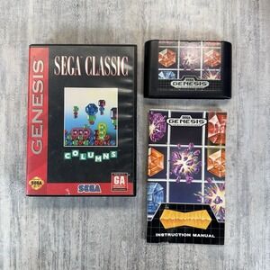 Columns (Sega Genesis) CIB COMPLETE & TESTED Works